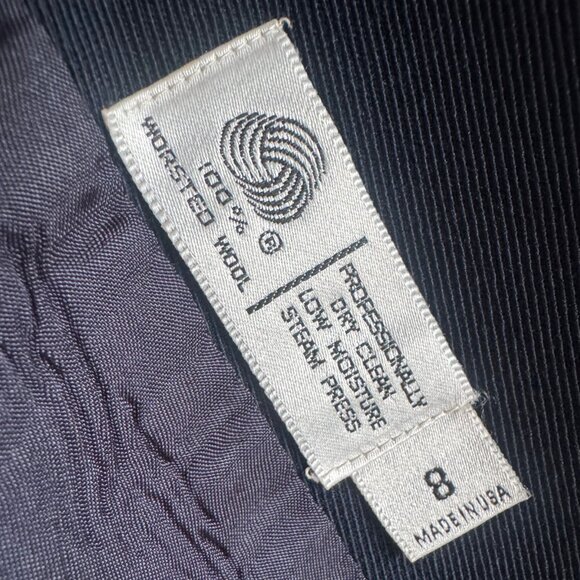 Vintage Evan-Picone Wool Black Blazer - Picture 4 of 9